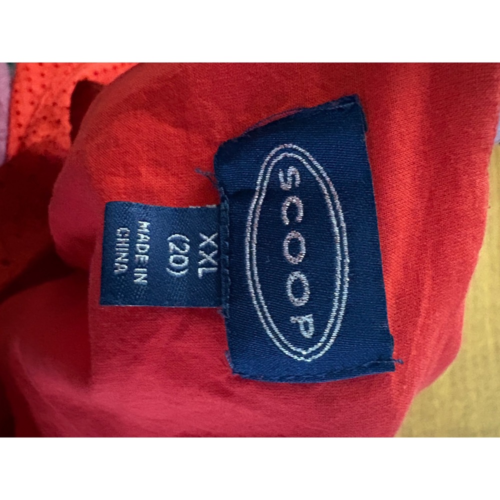 Scoop‎ Red Eyelet Cotton V-Neck Puff Sleeve Tiered Midi Dress XXL 20 - Picture 4 of 8
